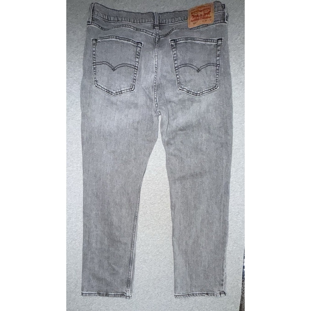 Levi 514 Mens Straight Fit Gray Jeans Size 36x30 Denim Pant Stretch Buttery Soft - Picture 4 of 13